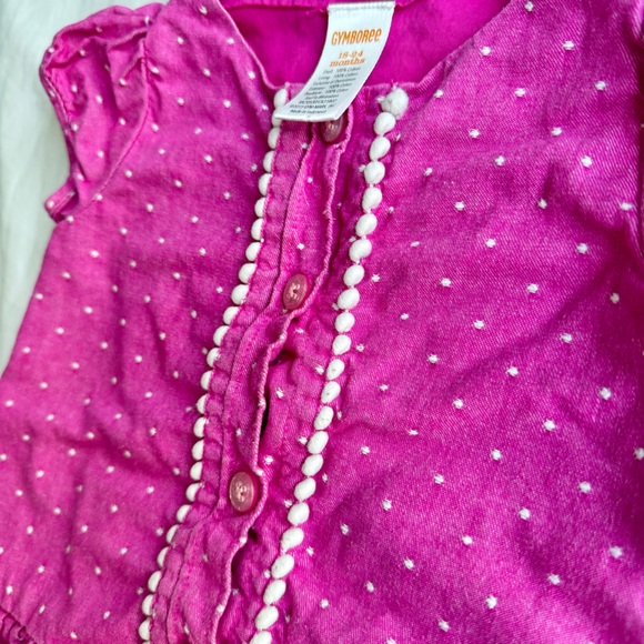 GYMBOREE kids pink with white polka dots SIZE 18-24m - Picture 7 of 7